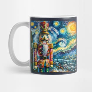 Nutcracker Fantasy: Enchanted Starry Night - Van Gogh-Inspired Ballet Art Mug